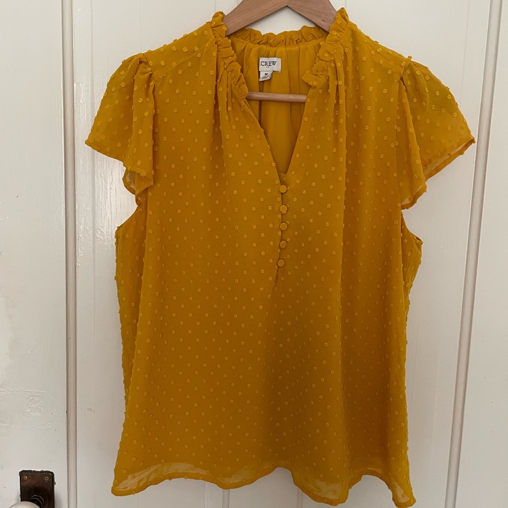 J. Crew Factory flocked dot blouse, M
